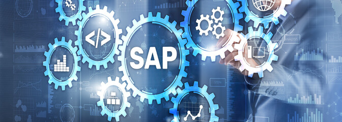 SAP System Software Automation concept on virtual screen