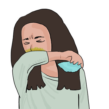 recommend clip art: cough and sneeze on elbow