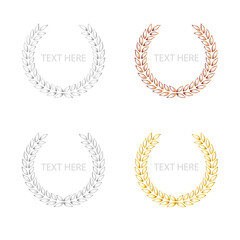 laurel award icon Applicable for awards certificates emblems or badges