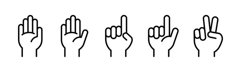 Vector graphic of hand icon collection