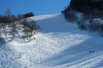 Obraz premium 晴天の日本のスキーリゾート