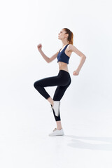 Fototapeta na wymiar sportive woman posing fitness workout energy