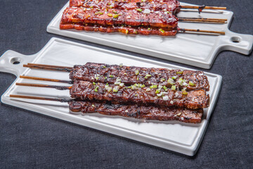 숯불에 구워 먹으면 맛있는 꼬치 요리