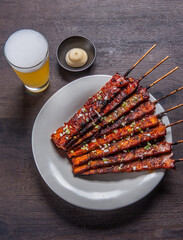 숯불에 구워 먹으면 맛있는 꼬치 요리