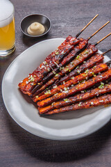 숯불에 구워 먹으면 맛있는 꼬치 요리