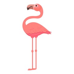 Pretty flamingo icon cartoon vector. Tropical bird. Cute pink summer animal