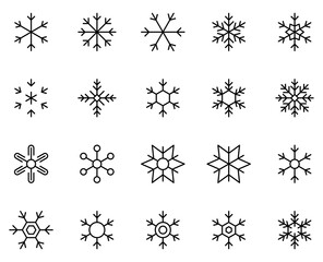 Snowflake line icon