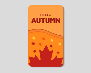 Hello Autumn Maple Leaf Phone Concept