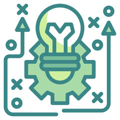 innovation blue line icon