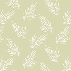 Seamless pattern of a palm branch with leaves. Silhouette. Design for fabric, printing, wallpaper, packaging, posters, medicine, beauty, postcards.