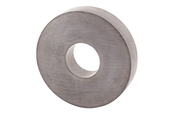 ring permanent magnet isolated on white background - obrazy, fototapety, plakaty