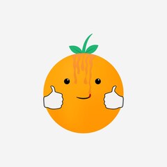 orange cartoon character graphic vector