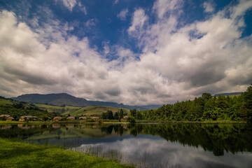 The lake at Dragon's Peak in Kwazulu-Natal, South Africa
