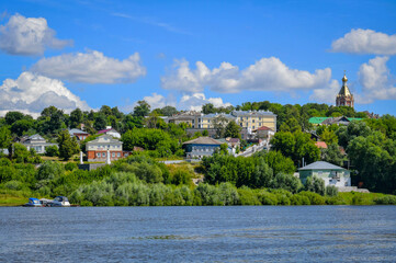 Fototapeta na wymiar Scenic panorama of Kasimov old town