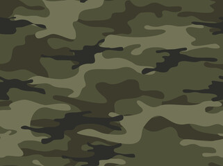 Naadloze camouflagepatroon. Militaire camouflage. Abstracte achtergrond van vlekken. Print op stof en kleding. vector illustratie