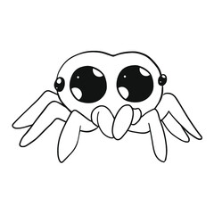 Spider Cartoon Happy Smile Design Art 