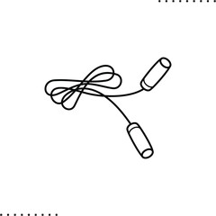 Skipping rope vector icon in outline - obrazy, fototapety, plakaty