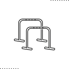 Dip stand vector icon in outline