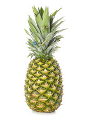 Fototapeta premium Fresh pineapple with different rings on white background