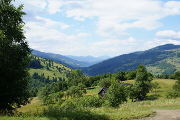 Fototapeta na wymiar Mountains, Carpathians, Ukraine, Kvasy village