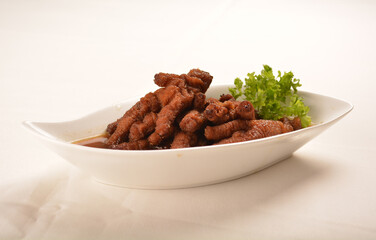 chinese local traditional braised chicken feet claw with marinated sauce dim sum appetiser asian halal menu