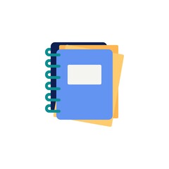 Fototapeta premium Notebook flat icon