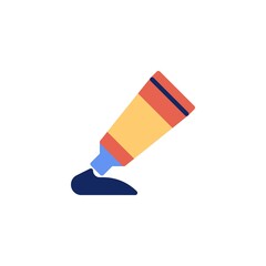 Paint tube flat icon