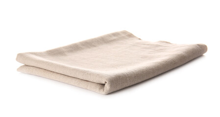 Fabric napkin on white background
