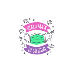 Coronavirus Sticker Isolated On White Background