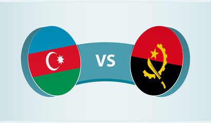 Azerbaijan versus Angola, team sports competition concept.