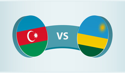 Azerbaijan versus Rwanda, team sports competition concept.