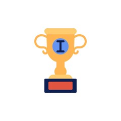 Trophy cup flat icon