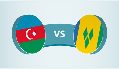 Azerbaijan versus Saint Vincent and the Grenadines, team sports competition concept.