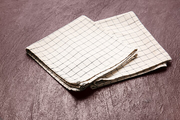 Fabric napkins on dark background