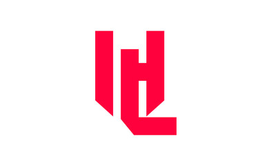 Alphabet letters Initials Monogram logo HL, HL, L and H