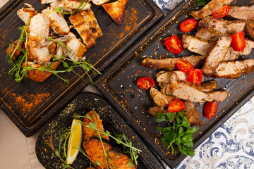 grilled chicken with vegetables