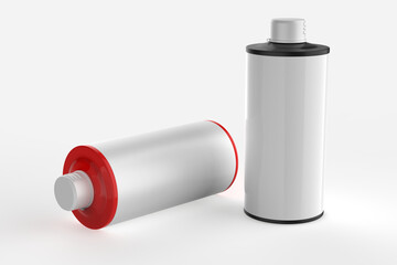 Olive Oil Can Mockup isolated on white background. 3d illustration