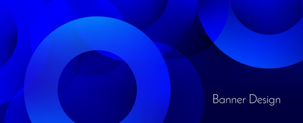 Abstract blue elegant geometric colorful decorative design banner background