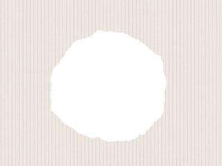 和風ストライプ柄　淡いベージュと丸フレーム