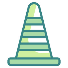 cone blue line icon