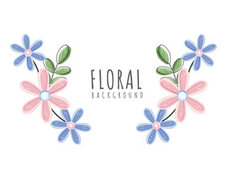 Colorful Floral Background Can Be Used As Poster Or Greeting Card.