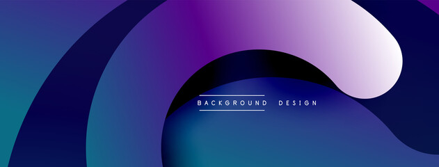 Fototapeta premium Abstract overlapping lines and circles geometric background with gradient colors
