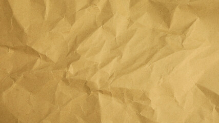 Recycle Paper Texture background. Crumpled Old kraft paper abstract shape background with space Yellow crumpled paper for text high resolution.