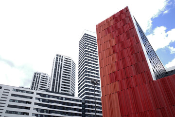 Apartment towers in the city of Bilbao