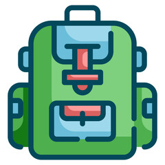 Fototapeta premium backpack line icon
