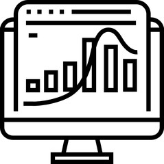 Graph icon. Covid concept icon style