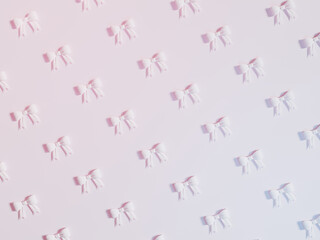 3D of Christmas bow pattern background. Minimal style.