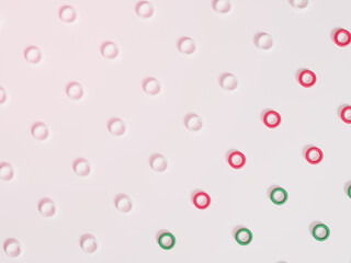 Abstract 3D ring pattern background in minimal style.