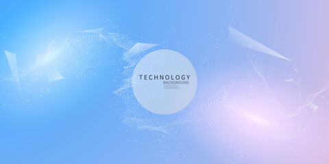 Abstract background poster with dynamic. technology network Vector illustration.