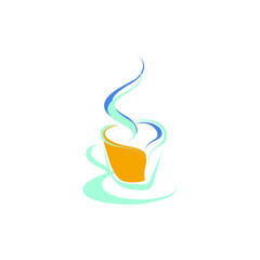cup of coffee illustration for logo company